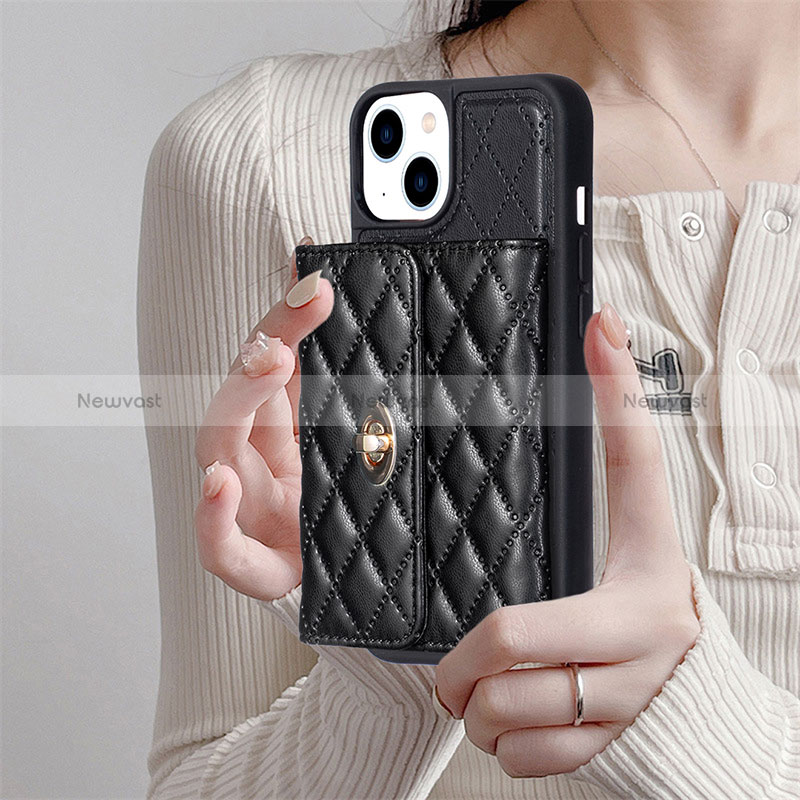 Soft Silicone Gel Leather Snap On Case Cover BF1 for Apple iPhone 15 Plus