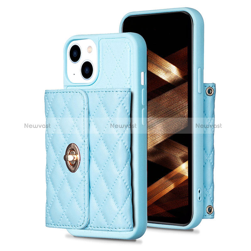 Soft Silicone Gel Leather Snap On Case Cover BF1 for Apple iPhone 15 Plus