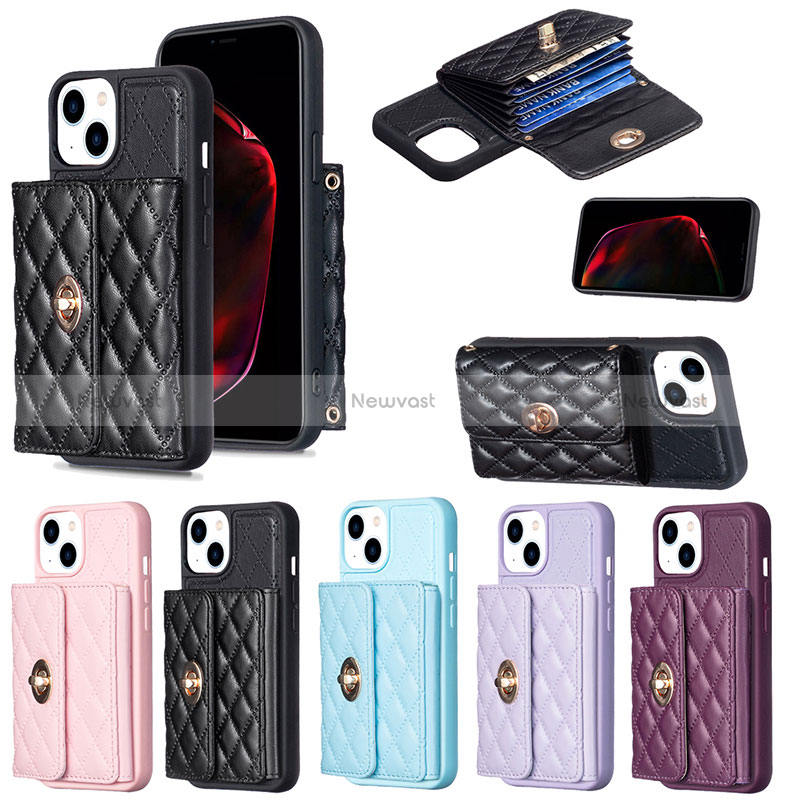 Soft Silicone Gel Leather Snap On Case Cover BF1 for Apple iPhone 15 Plus