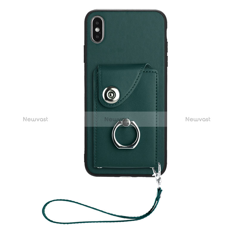 Soft Silicone Gel Leather Snap On Case Cover BF1 for Apple iPhone Xs Max