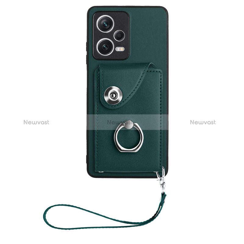 Soft Silicone Gel Leather Snap On Case Cover BF1 for Xiaomi Poco X5 5G Midnight Green