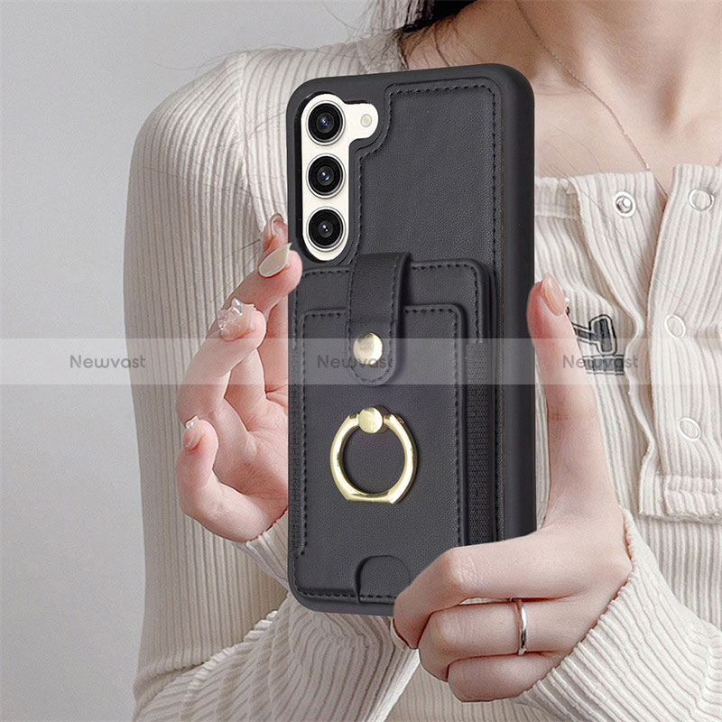 Soft Silicone Gel Leather Snap On Case Cover BF2 for Samsung Galaxy S23 Plus 5G