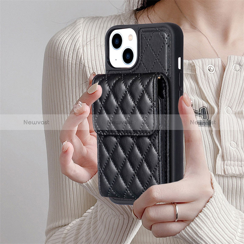 Soft Silicone Gel Leather Snap On Case Cover BF3 for Apple iPhone 13