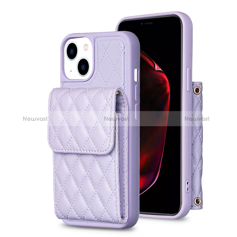 Soft Silicone Gel Leather Snap On Case Cover BF3 for Apple iPhone 15 Plus