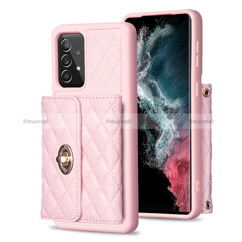 Soft Silicone Gel Leather Snap On Case Cover BF3 for Samsung Galaxy A52 4G