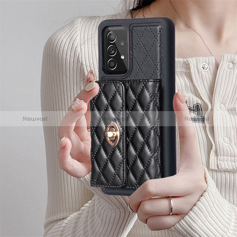 Soft Silicone Gel Leather Snap On Case Cover BF3 for Samsung Galaxy A52s 5G