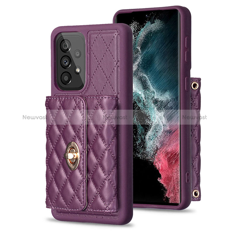 Soft Silicone Gel Leather Snap On Case Cover BF3 for Samsung Galaxy A53 5G