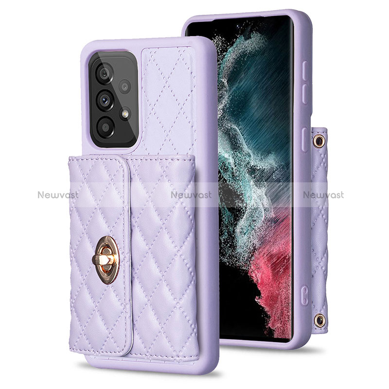 Soft Silicone Gel Leather Snap On Case Cover BF3 for Samsung Galaxy A53 5G