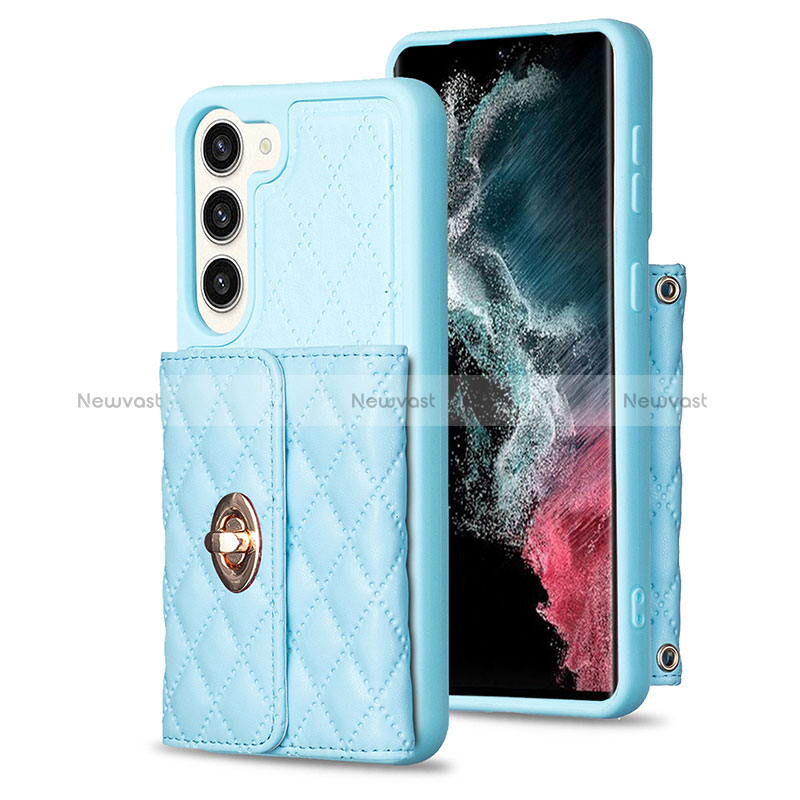 Soft Silicone Gel Leather Snap On Case Cover BF3 for Samsung Galaxy S22 Plus 5G