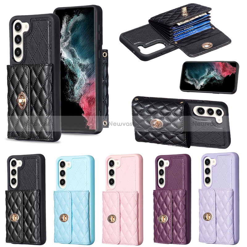 Soft Silicone Gel Leather Snap On Case Cover BF3 for Samsung Galaxy S22 Plus 5G