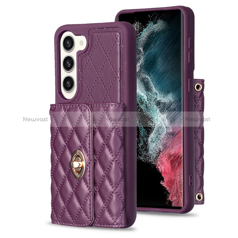 Soft Silicone Gel Leather Snap On Case Cover BF3 for Samsung Galaxy S23 Plus 5G