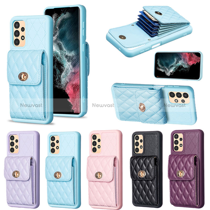 Soft Silicone Gel Leather Snap On Case Cover BF4 for Samsung Galaxy A13 4G