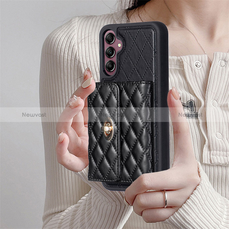 Soft Silicone Gel Leather Snap On Case Cover BF4 for Samsung Galaxy A14 5G
