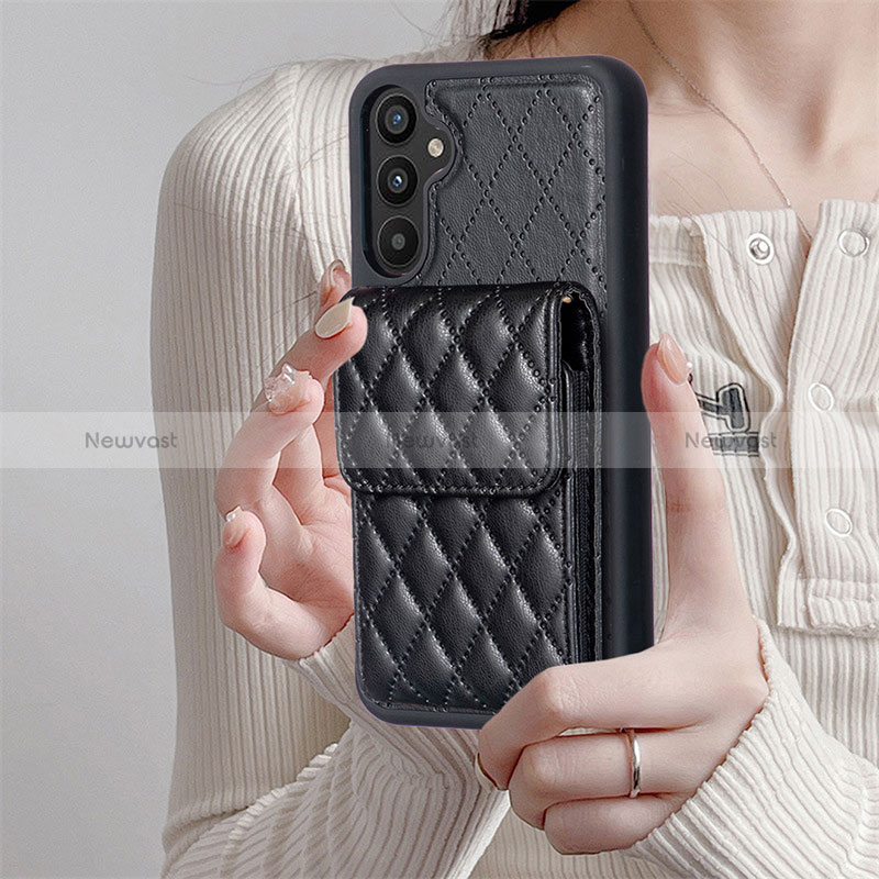 Soft Silicone Gel Leather Snap On Case Cover BF4 for Samsung Galaxy A34 5G