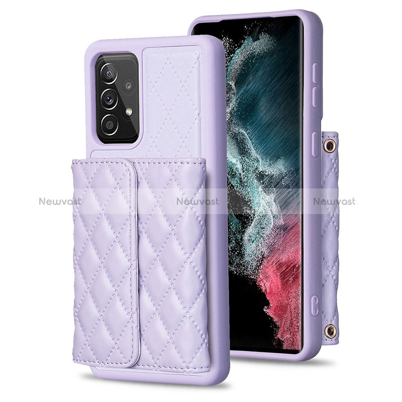 Soft Silicone Gel Leather Snap On Case Cover BF4 for Samsung Galaxy A52s 5G