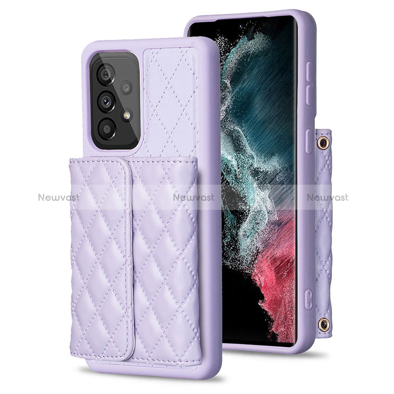 Soft Silicone Gel Leather Snap On Case Cover BF4 for Samsung Galaxy A53 5G