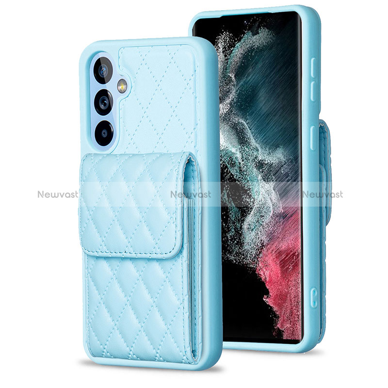 Soft Silicone Gel Leather Snap On Case Cover BF4 for Samsung Galaxy A54 5G