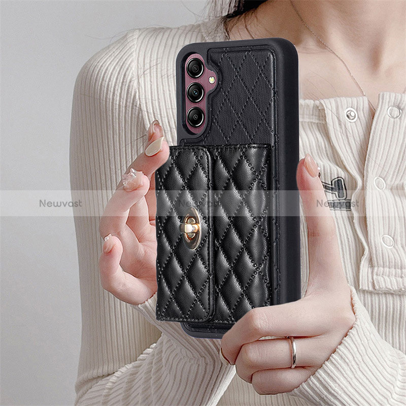 Soft Silicone Gel Leather Snap On Case Cover BF4 for Samsung Galaxy M44 5G