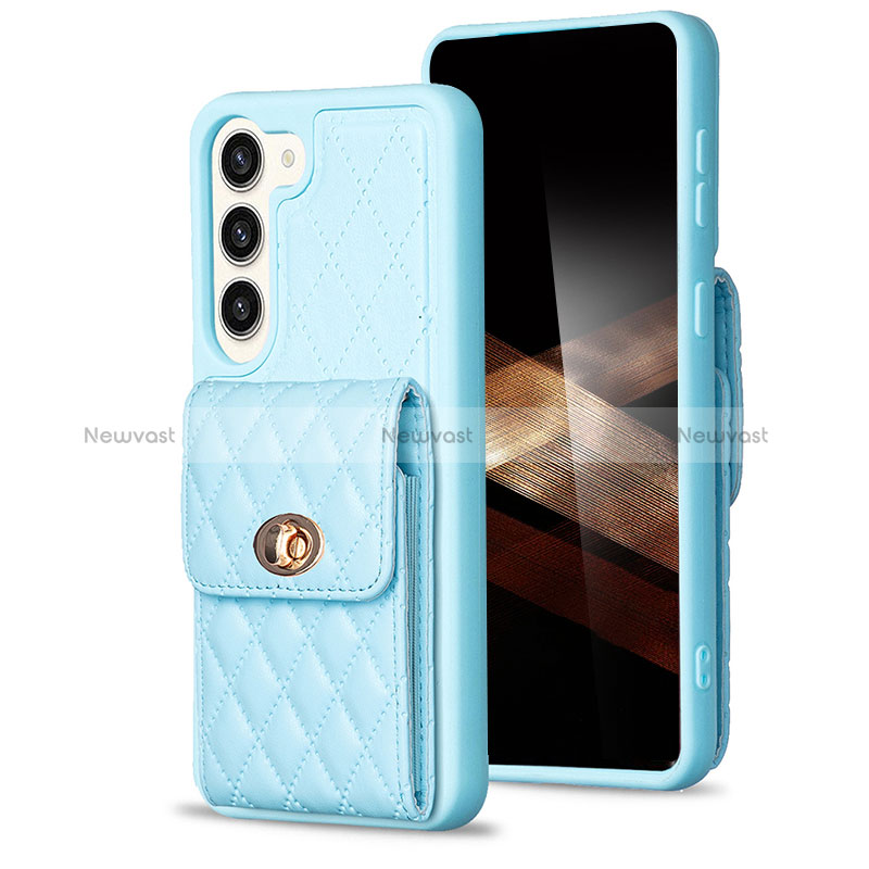 Soft Silicone Gel Leather Snap On Case Cover BF4 for Samsung Galaxy S24 5G