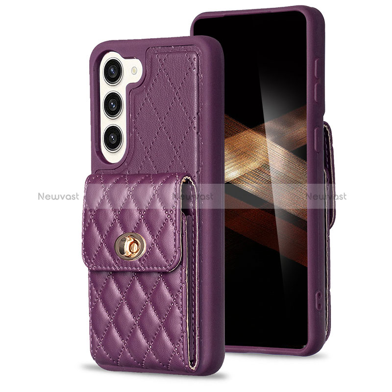 Soft Silicone Gel Leather Snap On Case Cover BF4 for Samsung Galaxy S24 5G