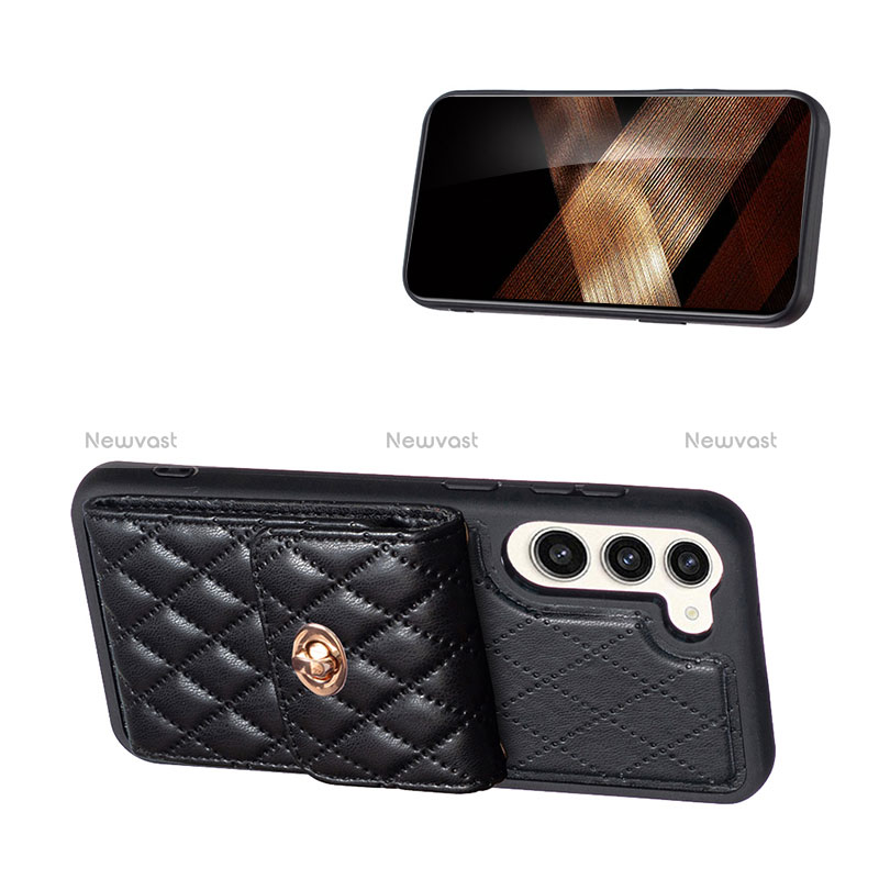 Soft Silicone Gel Leather Snap On Case Cover BF4 for Samsung Galaxy S24 5G