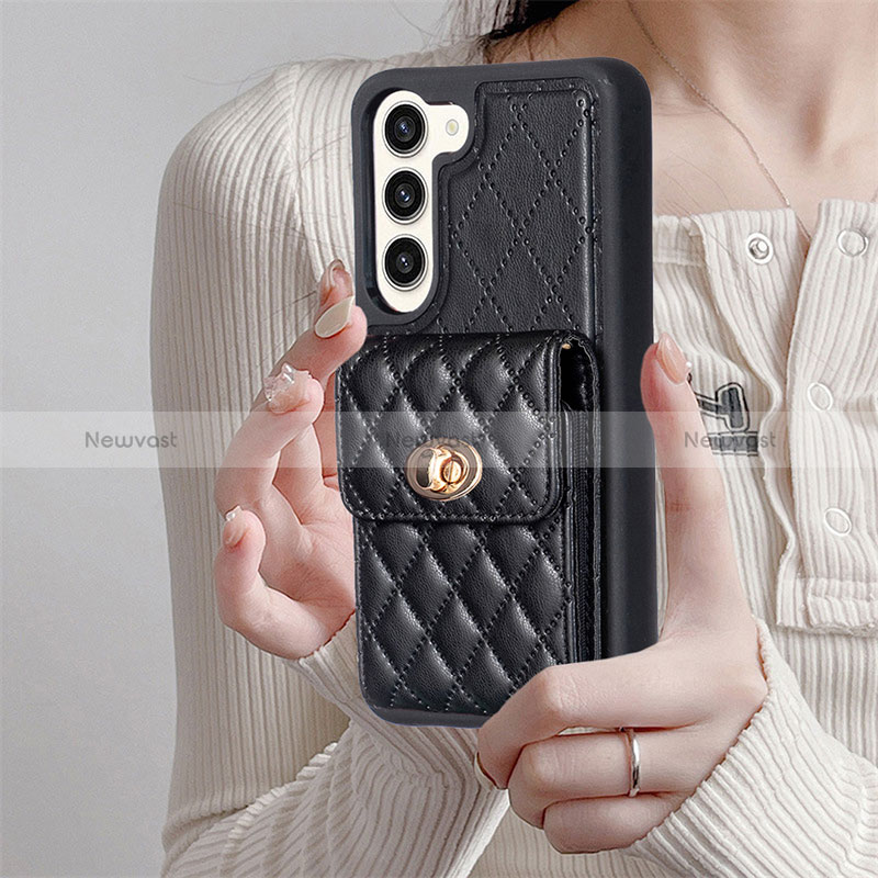 Soft Silicone Gel Leather Snap On Case Cover BF4 for Samsung Galaxy S24 5G