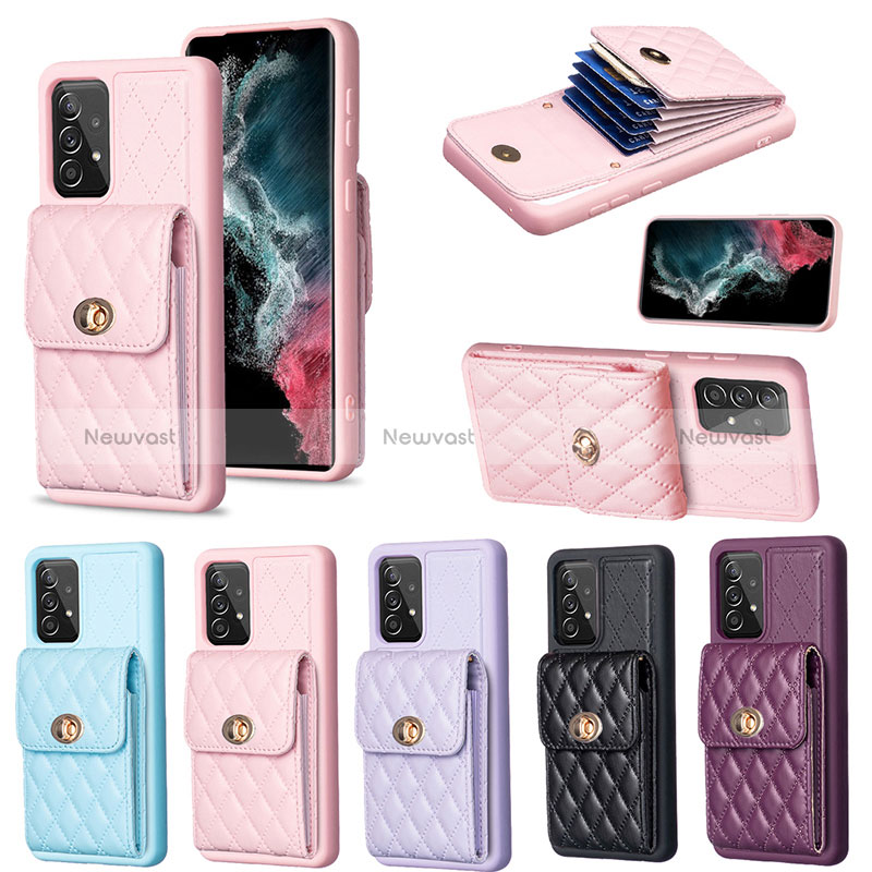 Soft Silicone Gel Leather Snap On Case Cover BF5 for Samsung Galaxy A52 4G