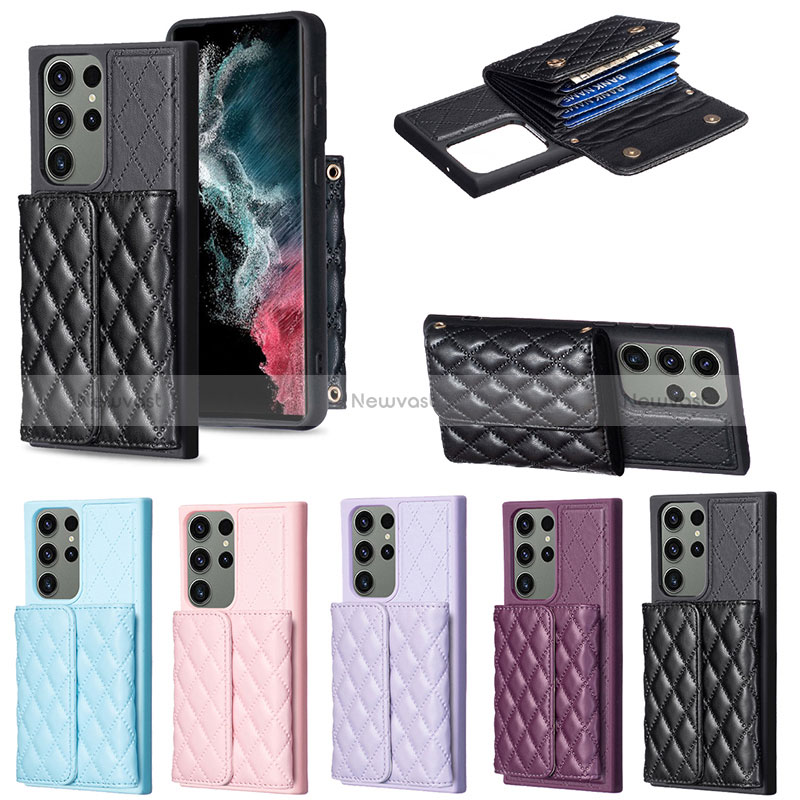 Soft Silicone Gel Leather Snap On Case Cover BF5 for Samsung Galaxy S24 Ultra 5G