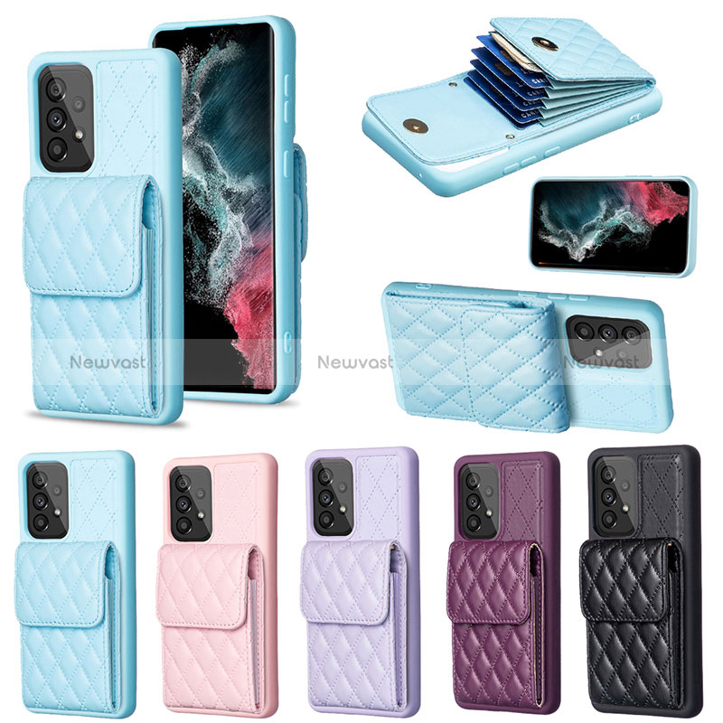 Soft Silicone Gel Leather Snap On Case Cover BF6 for Samsung Galaxy A53 5G