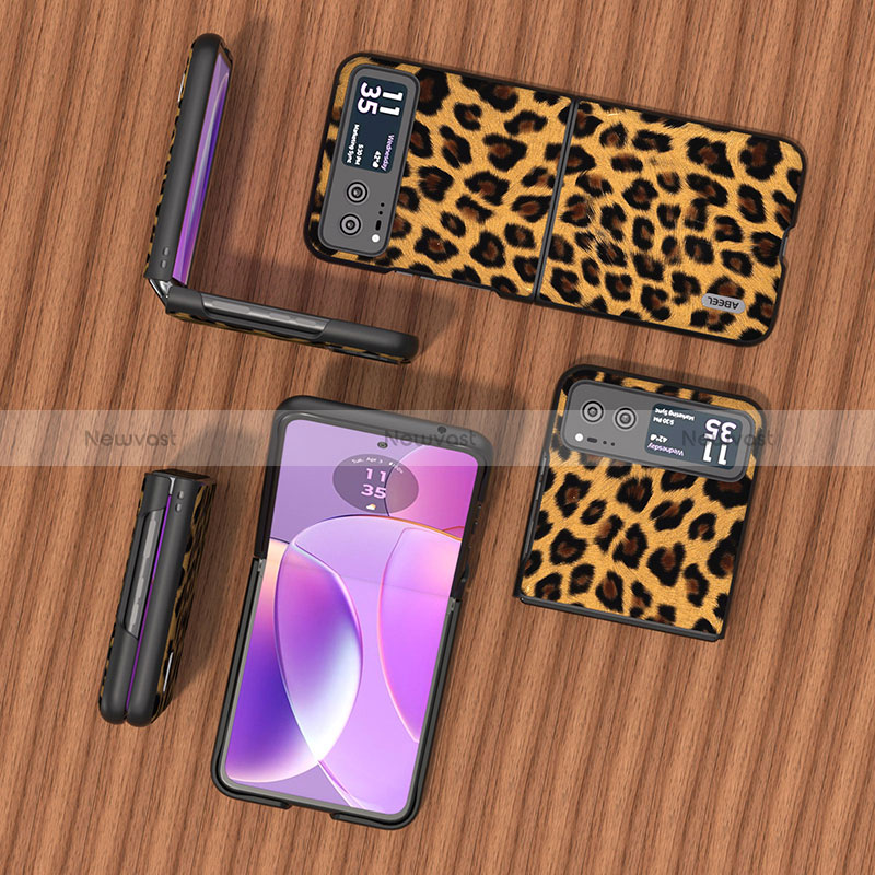 Soft Silicone Gel Leather Snap On Case Cover BH2 for Motorola Moto Razr 40 5G