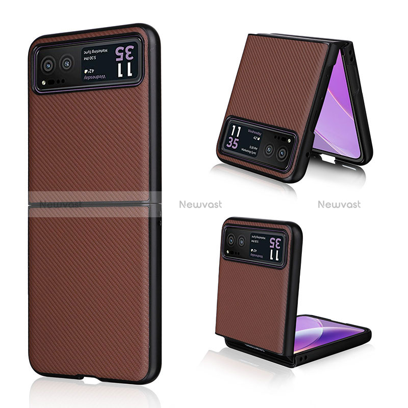 Soft Silicone Gel Leather Snap On Case Cover BY1 for Motorola Moto Razr 40 5G