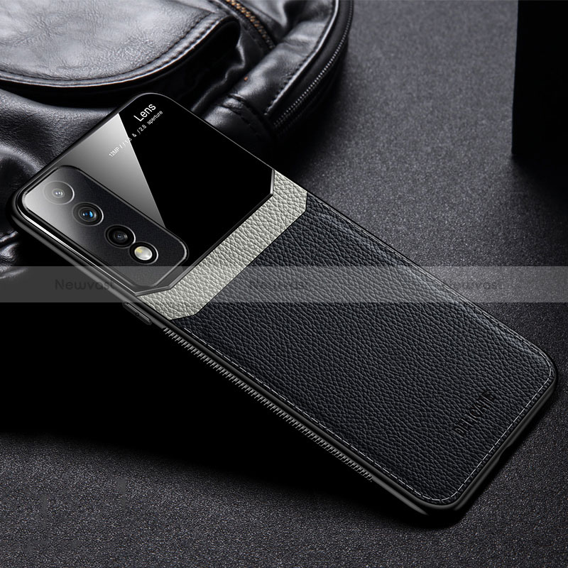 Soft Silicone Gel Leather Snap On Case Cover FL1 for Huawei Honor 80 GT 5G Black