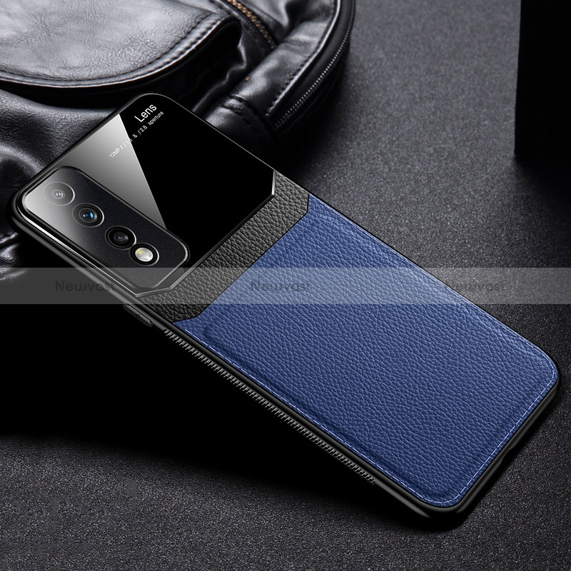 Soft Silicone Gel Leather Snap On Case Cover FL1 for Huawei Honor 80 GT 5G Blue