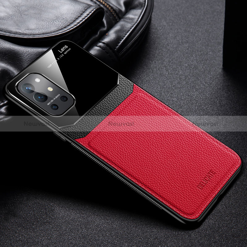 Soft Silicone Gel Leather Snap On Case Cover FL1 for OnePlus 9R 5G