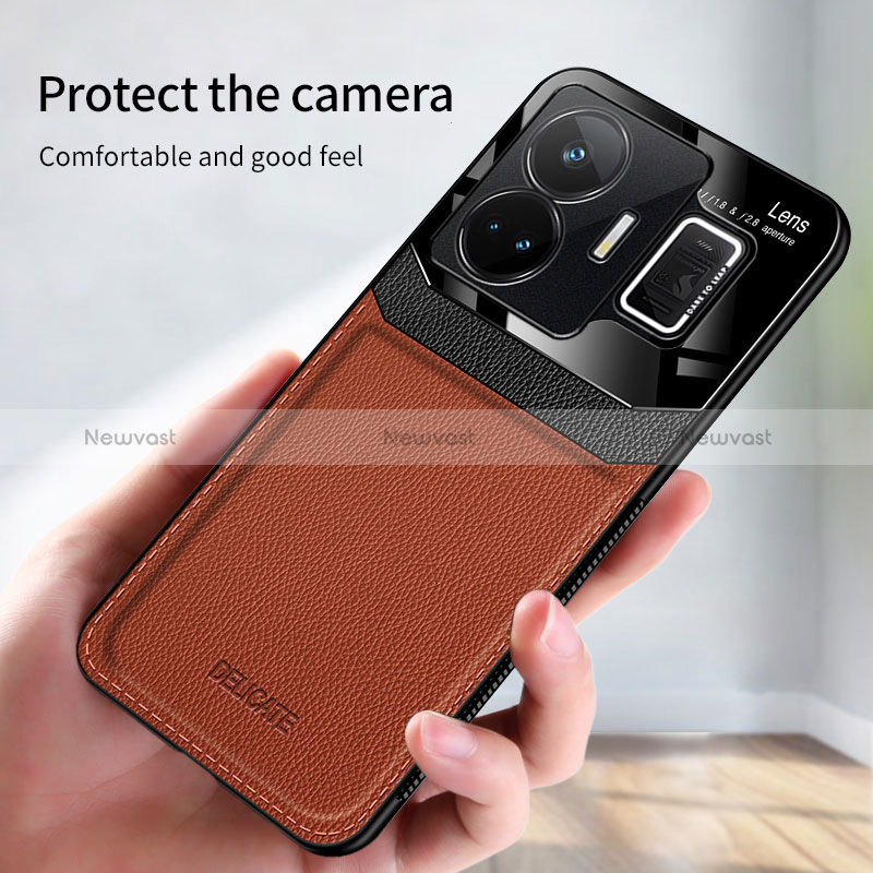 Soft Silicone Gel Leather Snap On Case Cover FL1 for Realme GT5 5G