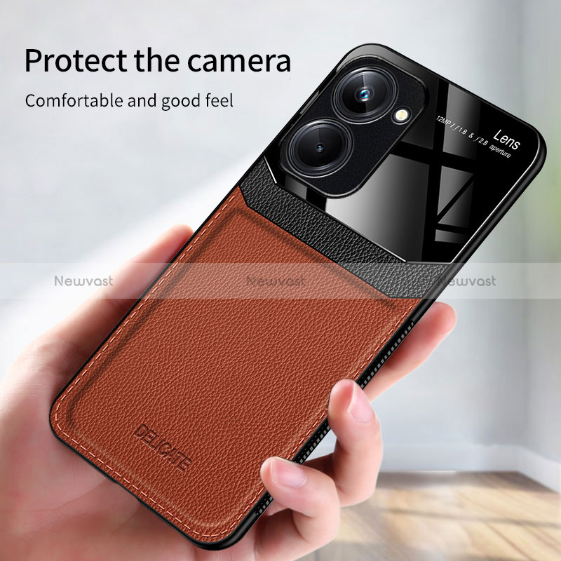 Soft Silicone Gel Leather Snap On Case Cover FL1 for Realme V30 5G