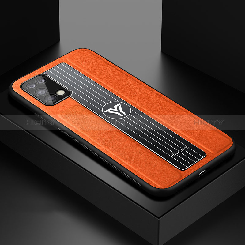 Soft Silicone Gel Leather Snap On Case Cover FL1 for Samsung Galaxy A03s Orange