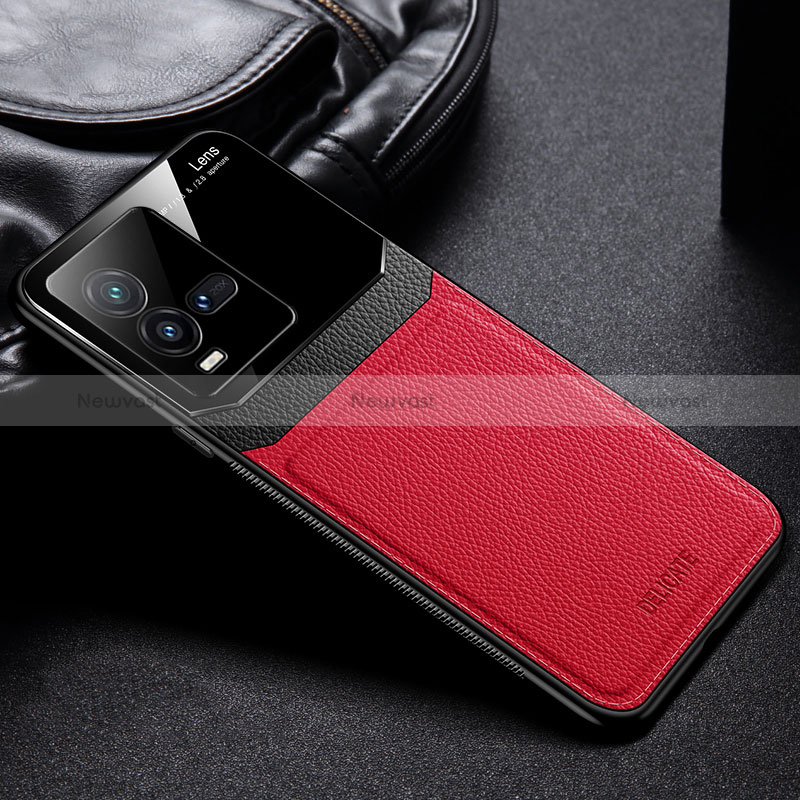 Soft Silicone Gel Leather Snap On Case Cover FL1 for Vivo iQOO 9T 5G