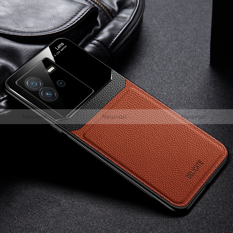 Soft Silicone Gel Leather Snap On Case Cover FL1 for Vivo iQOO Neo6 5G