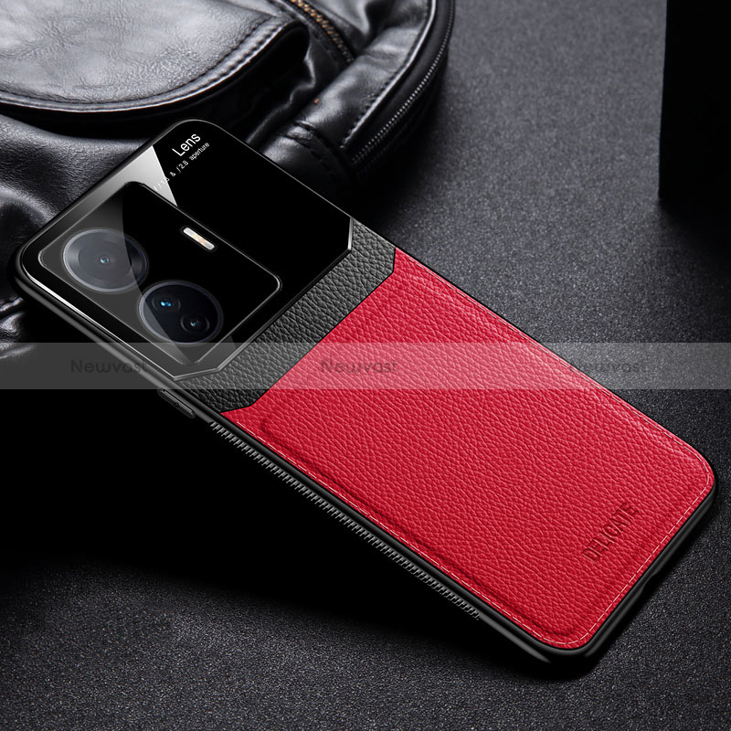 Soft Silicone Gel Leather Snap On Case Cover FL1 for Vivo T1 5G