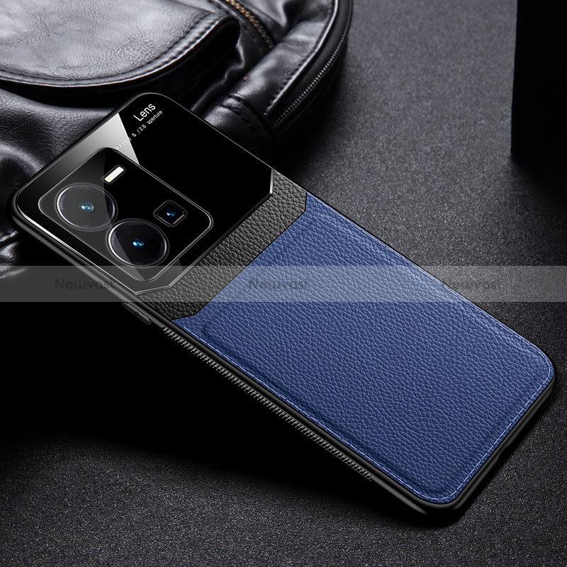 Soft Silicone Gel Leather Snap On Case Cover FL1 for Vivo Y35 4G