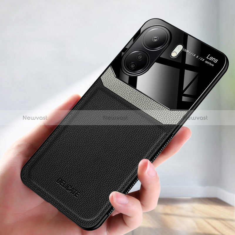 Soft Silicone Gel Leather Snap On Case Cover FL1 for Xiaomi Redmi 13C