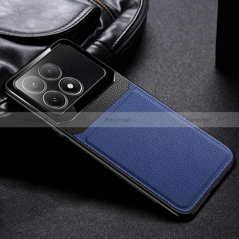 Soft Silicone Gel Leather Snap On Case Cover FL1 for Xiaomi Redmi K70 Pro 5G Blue