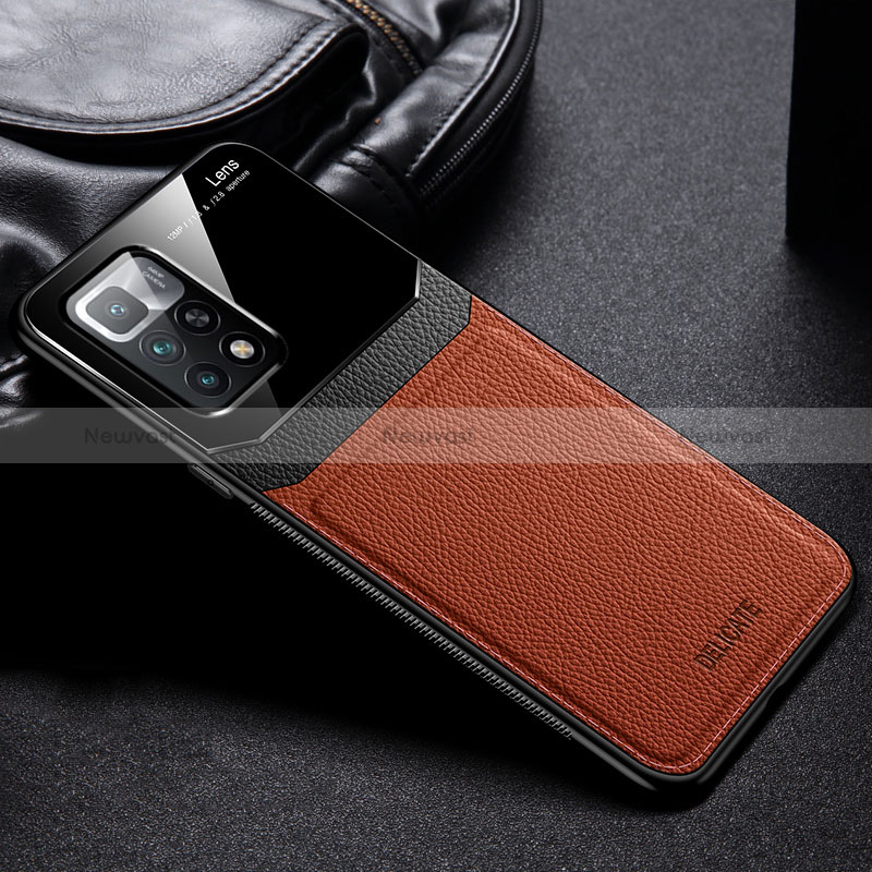 Soft Silicone Gel Leather Snap On Case Cover FL1 for Xiaomi Redmi Note 11 4G (2021)