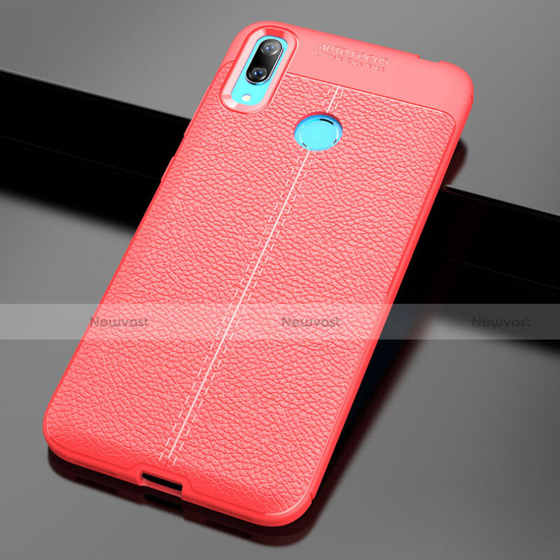 Soft Silicone Gel Leather Snap On Case Cover for Huawei Enjoy 9 Red