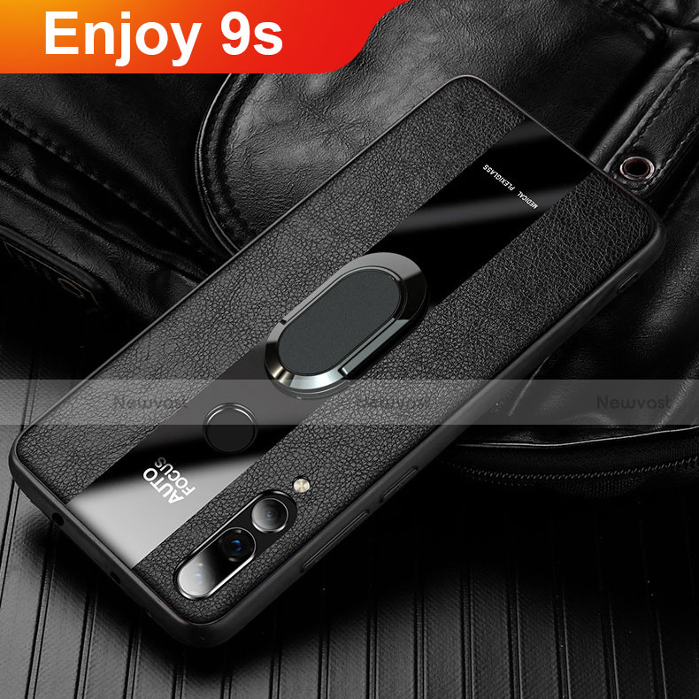 Soft Silicone Gel Leather Snap On Case Cover for Huawei Honor 20 Lite Black