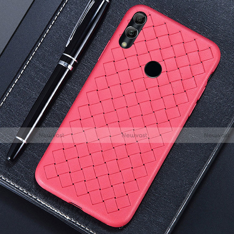 Soft Silicone Gel Leather Snap On Case Cover for Huawei Honor 8X Red