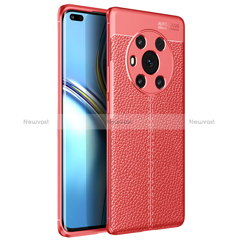 Soft Silicone Gel Leather Snap On Case Cover for Huawei Honor Magic3 5G Red