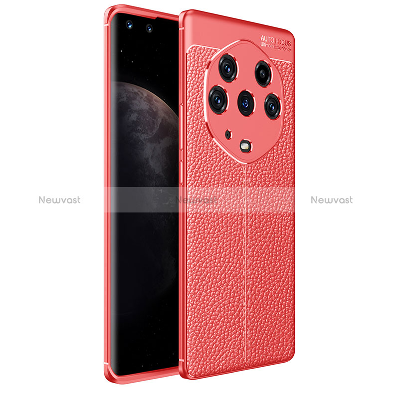Soft Silicone Gel Leather Snap On Case Cover for Huawei Honor Magic3 Pro+ Plus 5G Red