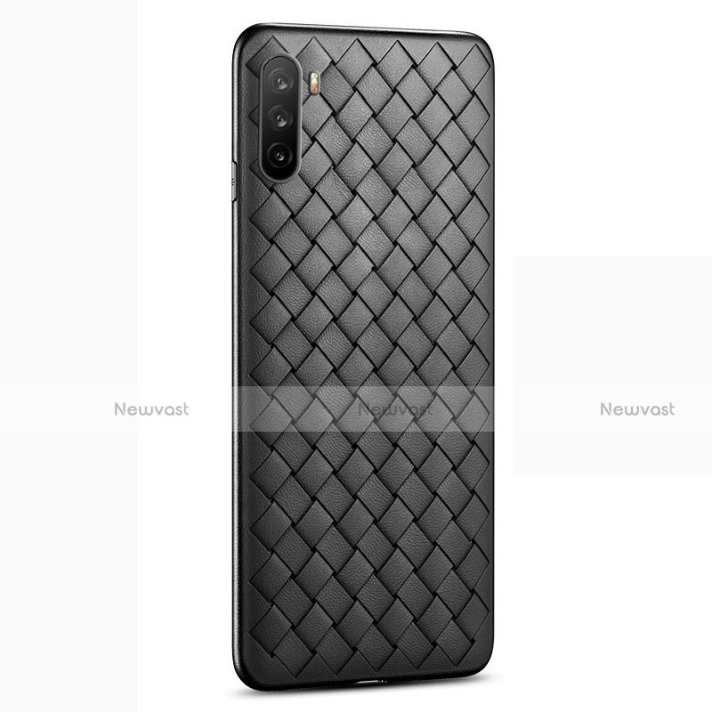 Soft Silicone Gel Leather Snap On Case Cover for Huawei Mate 40 Lite 5G Black